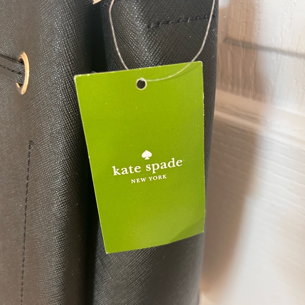 NWT KATE SPADE Harriet Cape Drive Women Black Bucket Bag - Picture 6 of 8